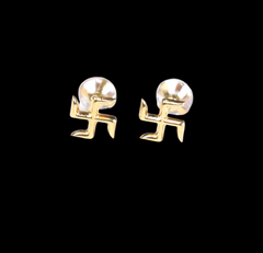 stud swastik Earrings