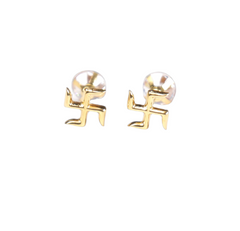 stud swastik Earrings