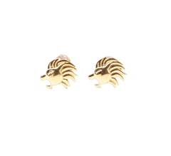 stud lion face (1) earrings