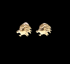 stud lion face (1) earrings