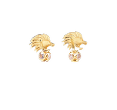 stud lion face (1) earrings